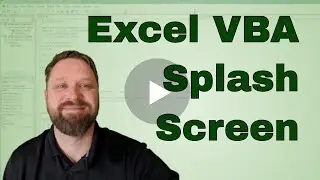 Excel VBA Splash Screen