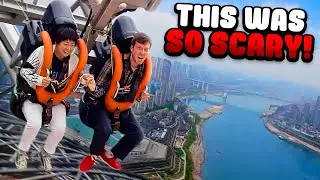 The Most TERRIFYING Sky Swing in China! - Chongqing Sky Swing & Skywalk Challenge