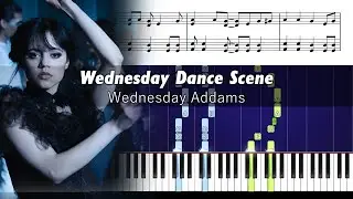 Wednesday Dance Scene - Goo Goo Muck - Piano Tutorial + SHEETS