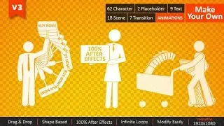 Pictogram / Stickman Infographic Kit - After Effects Template