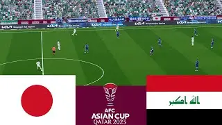 日本 1 対 2 イラク。 AFC 2024 フルマッチ - ビデオゲーム シミュレーション pes 2021