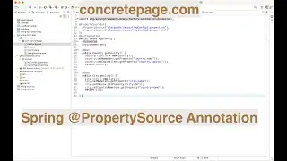Spring @PropertySource Annotation