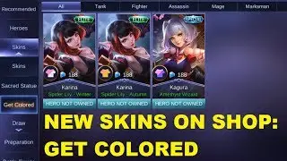 Upcoming Feature/New Skins On Shop: GET COLORED (Karina, Kagura, Hayabusa, Roger)