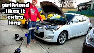 Installing a HOOTER PIPE on my GF's car!