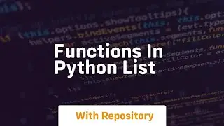 functions in python list