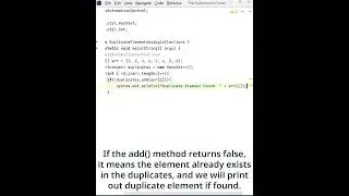 How to Find Duplicate Elements in an Array using Java Collections - #TAC #java #javaprograms