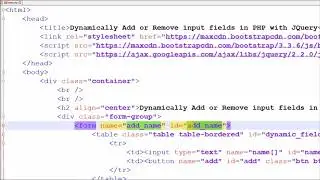 Dynamically Add   Remove input fields in PHP with Jquery Ajax   YouTube