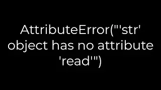 Python :AttributeError(