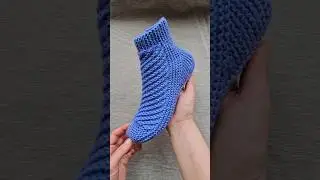 МК носки спицами, поперечное вязание
