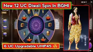 BGMI 12 UC New Diwali Spin | Diwali Event In BGMI | 6 UC Upgradable UMP45 Skin