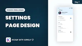 🤩How to design Settings page || Designchallenge7✨ || Tamil 