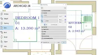 ArchiCAD 24 Tutorial: How to use Zone tool in ArchiCAD 24 project for more information