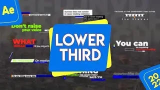 Lower Third V10 - Free Download After Effects Templates