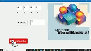 Calculate average of four (4) numbers in visual basic 6.0 | Step by Step tutorial in hindi