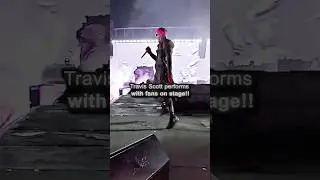 Travis Scott performing with FANS ON STAGE 🔥