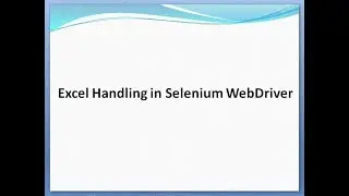 How to handle excel in Selenium WebDriver using Apache Poi