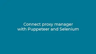 How to connect your proxy manager with Puppeteer and Selenium - Luminati Tutorials