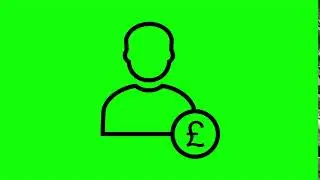 Animated Pound With Man Icon on Green Screen With Pop-up Sound