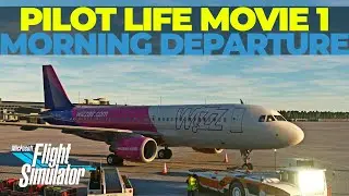 CINEMATIC | Morning departure from Kyiv KBP to Budapest | Airbus A320 WizzAir | Pilot Life Movie 1