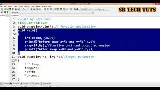 Call by Reference in C-Language Practical | Function Call by Reference | C Programming