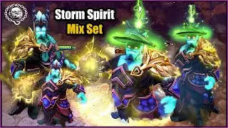 Storm Spirit Mix Set Storm Dragon Potente+Lightning Orchid Eminent Revival+Golden Mandate Stormborn