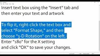 How to reverse text for an iron on transfer?