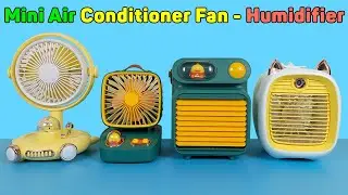 Mini Air Conditioner Fan - Desktop Air Cooler Fan, Strong Wind And Humidifier | Unboxing & Review