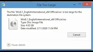 File is Too Large For Destination File System[File Too Large Without Formatting] 2020