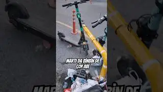 Acaba bu scooterlar çöp varken mi park edildi? Yoksa çöpler mi sonradan geldi? #shorts #keşfet