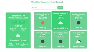 MirrAR Frontend Task Intern Role - Weather Forecast Dashboard: ReactJS Project Showcase