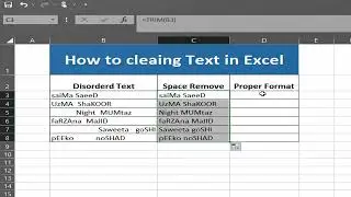 How to clean text in Excel
