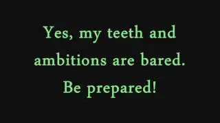 Be Prepared- The Lion King (lyrics)