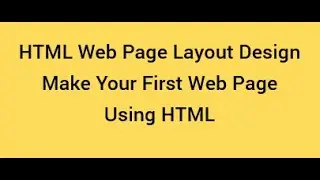 How to create Website Page Layout in HTML CSS || Webpage Layout Design Bangla Tutorial 2023