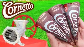 EXPERİMENT! COCOA ICE CREAM VS MEAT GRINDER Algida CORNETTO