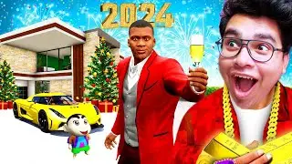 GTA V : Franklin & Shinchan Celebrate New Year 2024 || Professor Of Pc Gaming