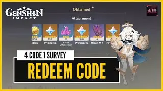 Genshin Impact - Redeemable Code | Claim Your Gems and Mora Now [Four Redeem Code & One Survey]