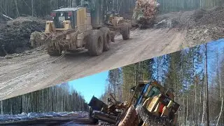 Тайга, дороги,лесовозы.
