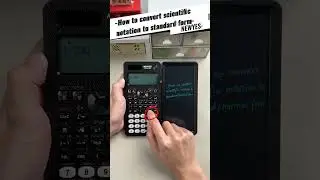 How to convert scientific notation to standard form in the scientific calculator #newyes #calculator