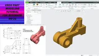 Creo Part Modeling Exercise For Beginner No 21||CAD Tutorial ||CAD Exercise No 21 ||CADCAMwithisrar