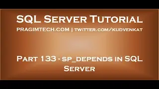 sp depends in SQL Server