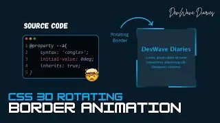 Easy CSS Rotating Border Animation | CSS Variable | CSS Repeating Conic Gradient | CSS Card