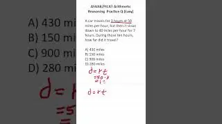 ASVAB/PiCAT Arithmetic Reasoning Practice Test Question:  Distance, Rate, and Time (d  = rt)