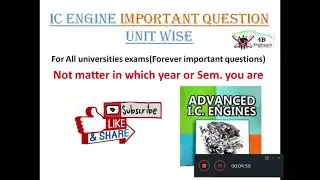 Ic engine important questions unit wise