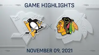 NHL Highlights | Penguins vs. Blackhawks - Nov. 9, 2021