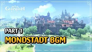 Genshin Impact Mondstadt BGM Timelapse Pt. 1 (Knights HQ, Cathedral, Tavern) OST / Soundtrack