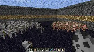 Minecraft 1.1 - Skeleton Vs Zombie Pigman - Mob Arena Battle