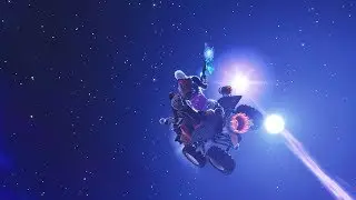 FLY ON STAR WITH QUADCRUSHER FORTNITE