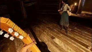 Bioshock Infinite: Элизабет поёт под гитару в подвале / Elizabeth sings with a guitar