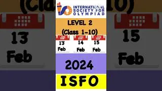 ISFO Olympiad Exam Level 2 Dates 