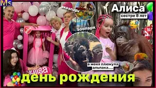 VLOG ОТМЕЧАЕМ ДР АЛИСЫ🎂*sweet8* || атака альпаки в зоопарке || Barbie core